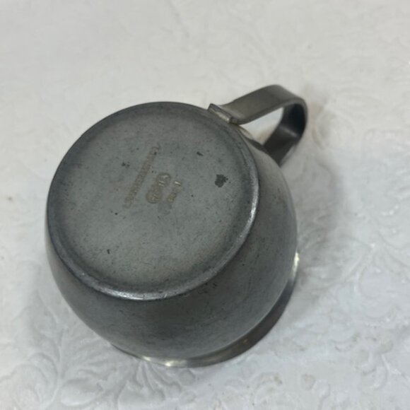 VTG Pewter Creamer and Sugar Bowl L.Bamberger & Co Mini 3"x2.25" - Picture 13 of 15